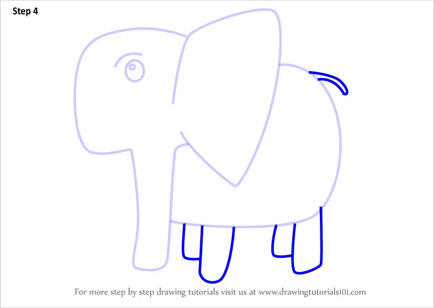 Learn How to Draw an Elephant for Kids (Animals for Kids) Step by Step