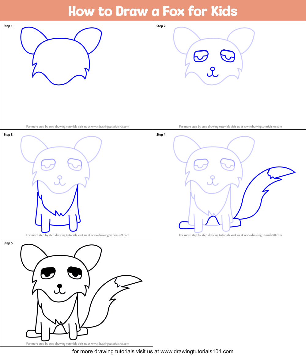 How to Draw a Cartoon Fox from the Word Fox – Easy Step by Step Drawing  Tutorial Word Cartoon | How to Draw Step by Step Drawing Tutorials