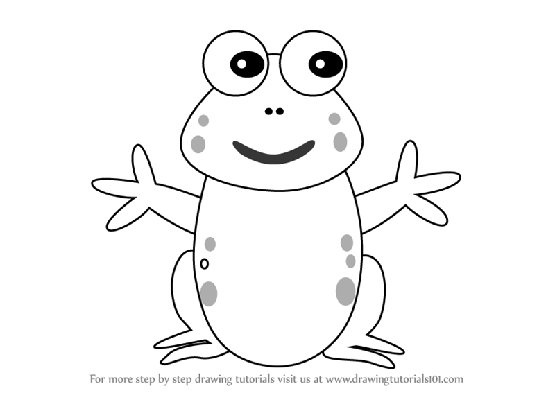 Learn How to Draw a Frog for Kids (Animals for Kids) Step by Step