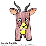 How to Draw a Gazelle for Kids
