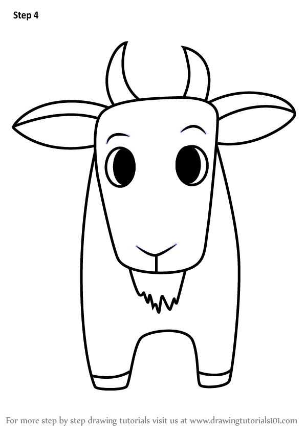 Learn How to Draw a Goat for Kids Easy (Animals for Kids ...