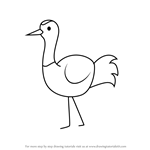 How to Draw a Grus Bird for Kids