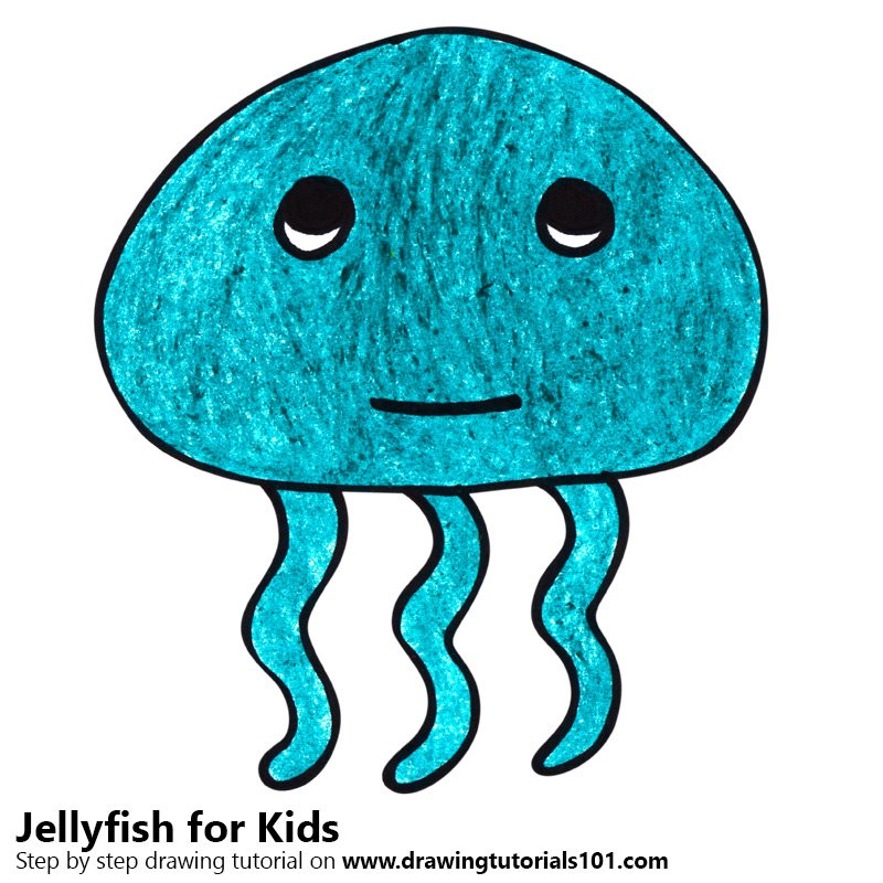 jellyfish drawing for kids