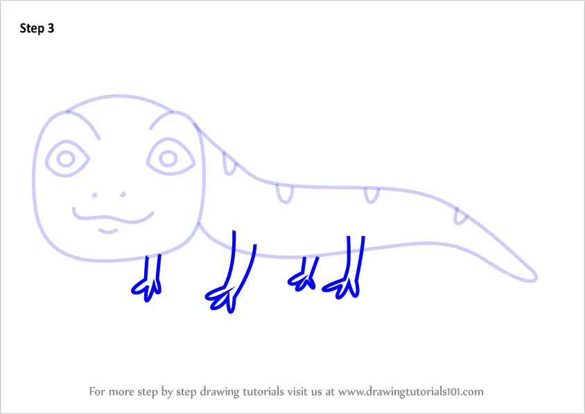 Learn How to Draw a Lizard for Kids (Animals for Kids) Step by Step