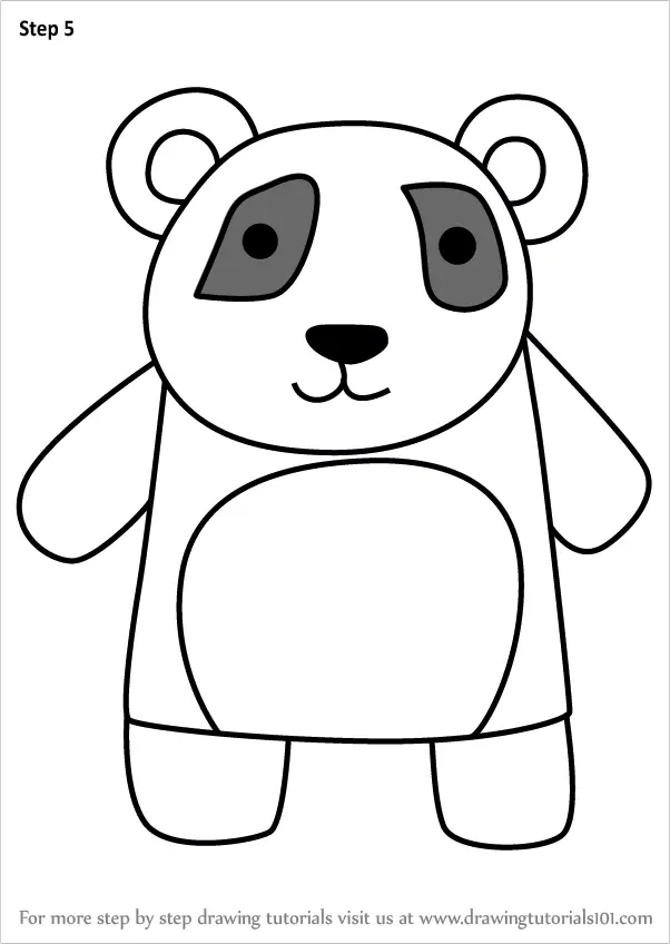 Learn How to Draw a Panda for Kids (Animals for Kids) Step by Step