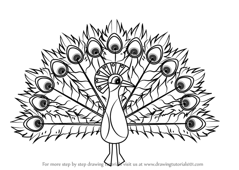 Learn to draw a beautiful peacock very easily. - video Dailymotion