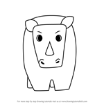 How to Draw a Rhinoceros for Kids Very Easy