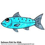 How to Draw a Salmon Fish for Kids