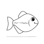 How to Draw a Silver Dollar Fish for Kids