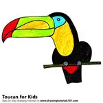 How to Draw a Toucan for Kids