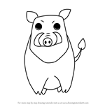 How to Draw a Wild Boar for Kids Very Easy
