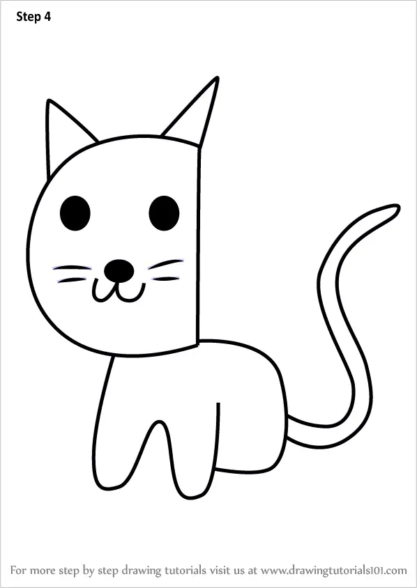 Learn How to Draw a Cat from Letter C (Animals with Letters) Step by Step :  Drawing Tutorials