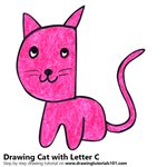 How to Draw a Cat from Letter C