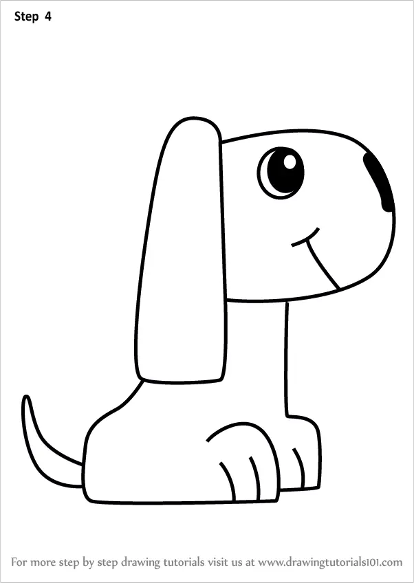 Learn How to Draw a Dog from Letter D (Animals with Letters) Step by Step :  Drawing Tutorials