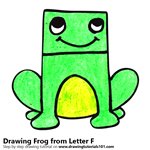 How to Draw a Frog from Letter F