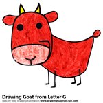 How to Draw a Goat from Letter G