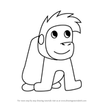 How to Draw a Gorilla from Letter G
