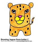 How to Draw a Jaguar from Letter J