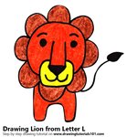 How to Draw a Lion from Letter L
