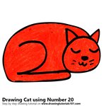 How to Draw a Cat using Number 20