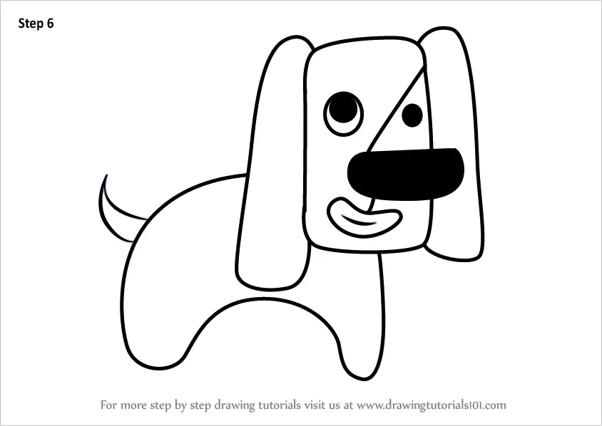 Learn How To Draw A Dog Using Number 14 Animals With Numbers Step By Step Drawing Tutorials