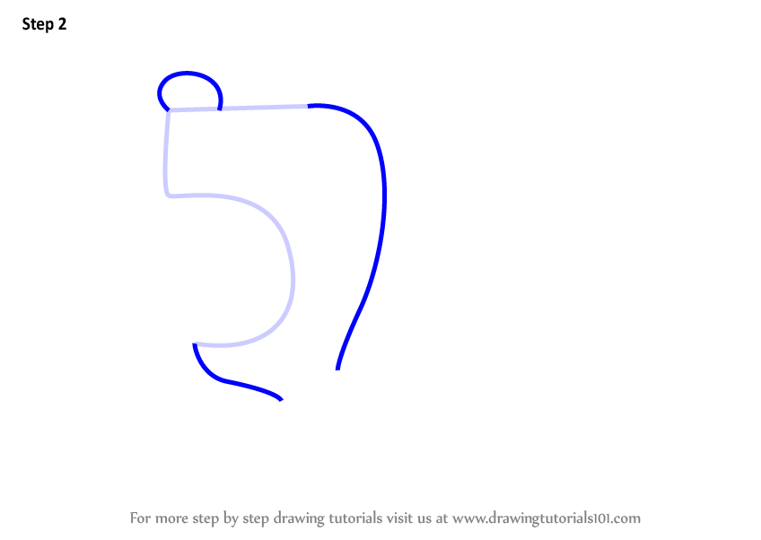 Learn How To Draw A Dog Using Number 5 Animals With Numbers Step By Step Drawing Tutorials