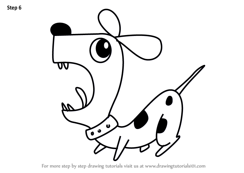 Learn How To Draw A Dog Using Number 5 Animals With Numbers Step By Step Drawing Tutorials