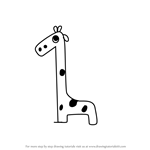 How to Draw a Giraffe using Number 1