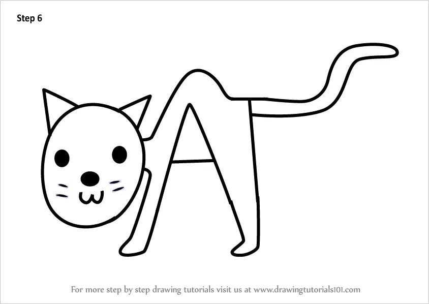 Learn How to Draw a Cat from word Cat (Animals with their ...
