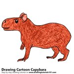 How to Draw a Cartoon Capybara