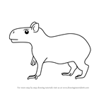 How to Draw a Cartoon Capybara