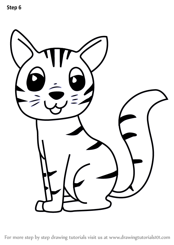 Cartoon Cat Drawing  How To Draw A Cartoon Cat Step By Step