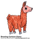 How to Draw a Cartoon Llama