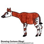 How to Draw a Cartoon Okapi