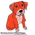 How to Draw a Cartoon Pitbull Puppy