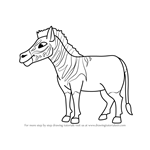 How to Draw a Cartoon Quagga