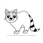 How to Draw a Cartoon Raccoon