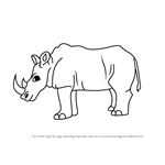 How to Draw a Cartoon Rhinoceros