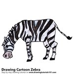 How to Draw a Cartoon Zebra