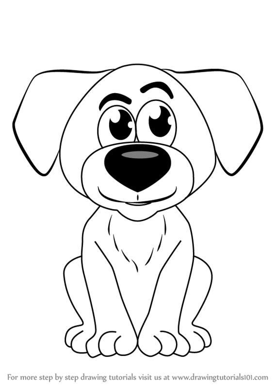 How to Draw Cartoon Doggie (Cartoons for Kids) Step by Step ...