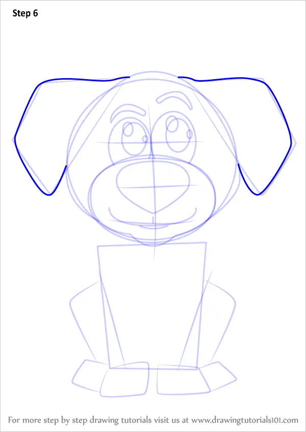 Learn How to Draw Cartoon Doggie (Cartoons for Kids) Step by Step : Drawing  Tutorials