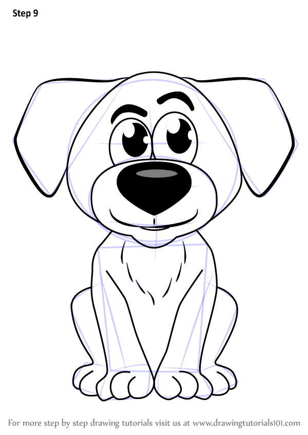 Learn How to Draw Cartoon Doggie (Cartoons for Kids) Step ...