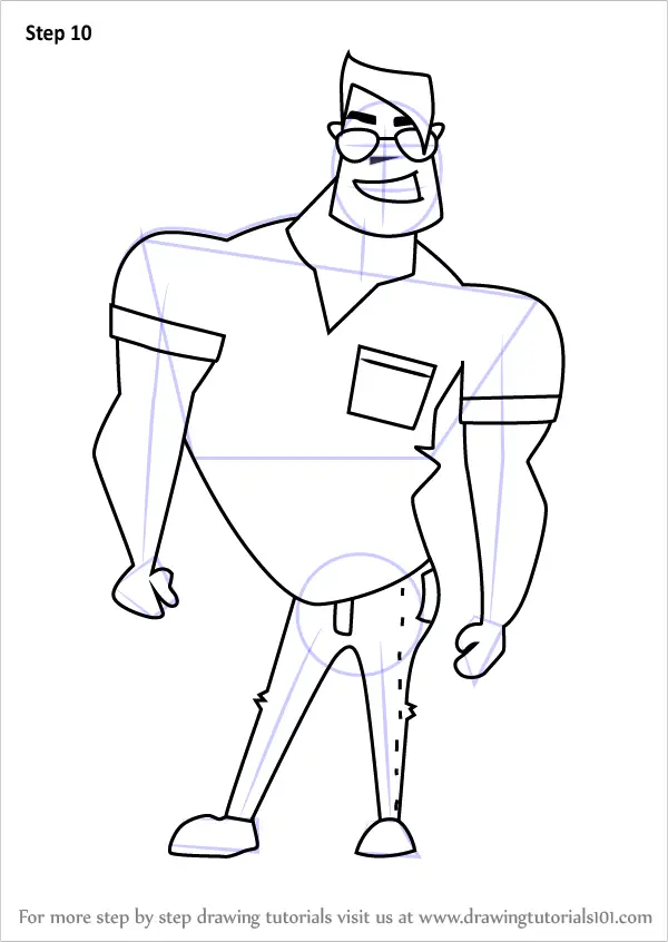 Learn How to Draw a Funny Cartoon Man (Cartoons for Kids) Step by Step :  Drawing Tutorials