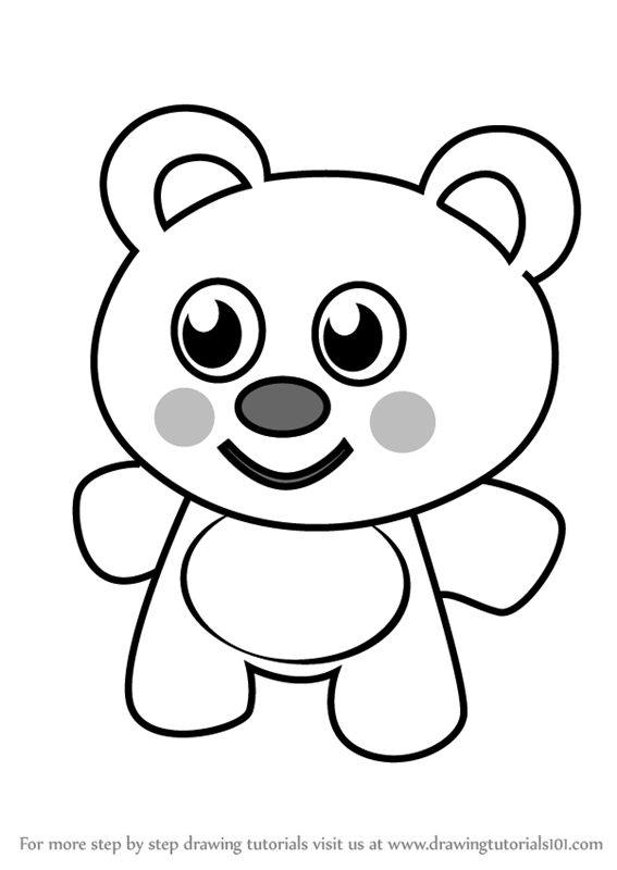 Valentine's Teddy Bear Drawing Tutorial