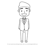 How to Draw a Business Man for Kids