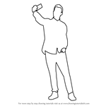 How to Draw a Man Taking Selfie