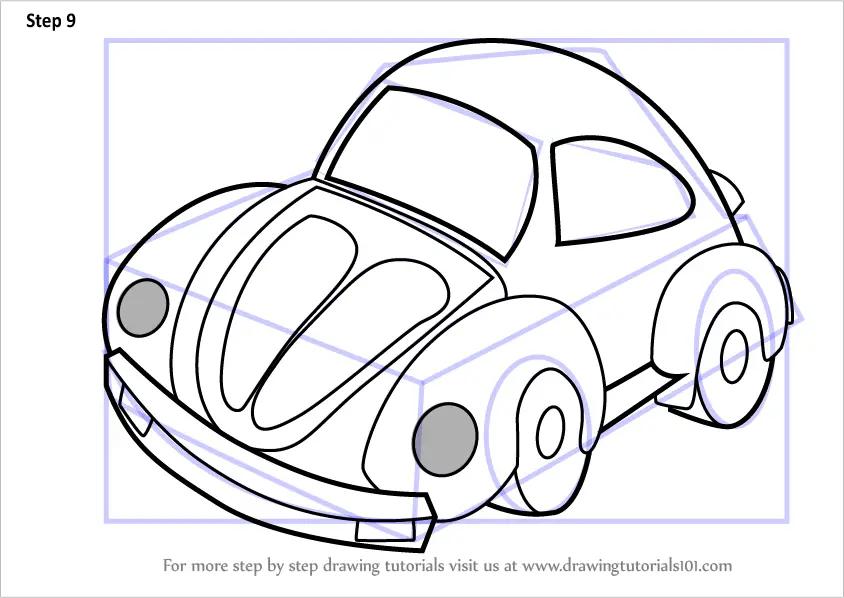 Learn How to Draw a Car for Kids (Vehicles) Step by Step : Drawing Tutorials