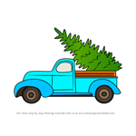 How to Draw Christmas Car