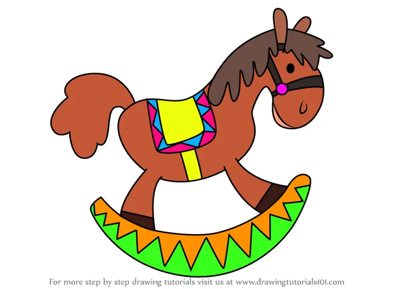Learn How to Draw Christmas Rocking Horse (Christmas) Step by Step : Drawing  Tutorials