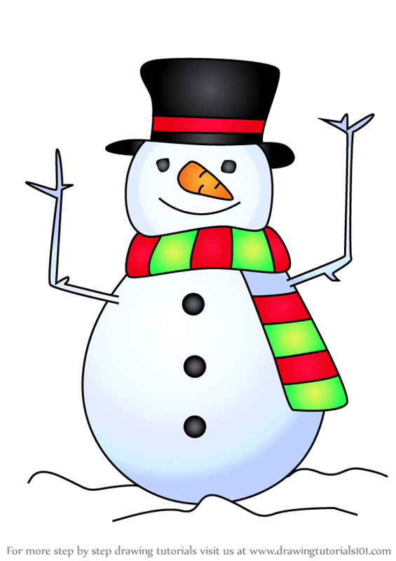 How to Draw a Snowman Easy Cute Christmas Art  YouTube